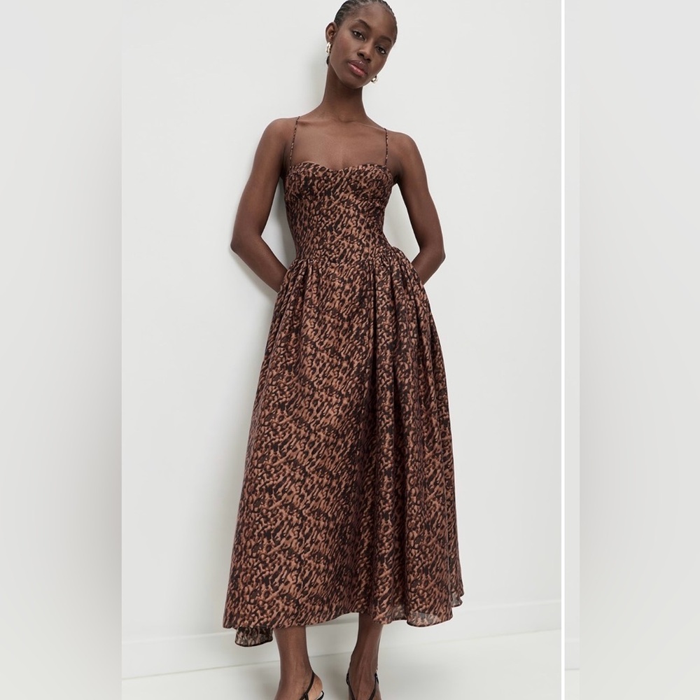 Bardot Estie Leopard Printed Dress Size 2 Worn Once